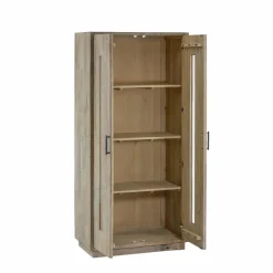 Made in Meubles Vitrine en bois recyclé Damian