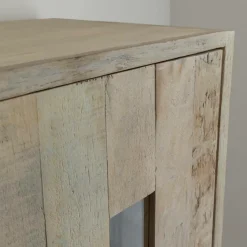 Made in Meubles Vitrine en bois recyclé Damian