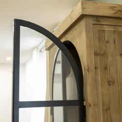 Made in Meubles Vitrine en bois recyclé et métal Garance