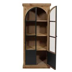 Made in Meubles Vitrine en bois recyclé et métal Garance