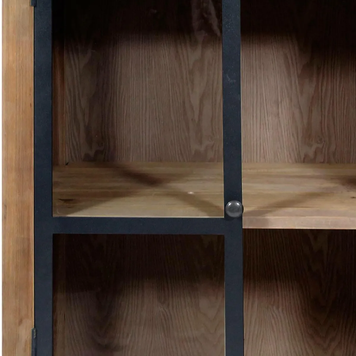 Made in Meubles Vitrine en bois recyclé et métal Garance