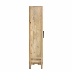 Made in Meubles Vitrine haute en bois de manguier Nova